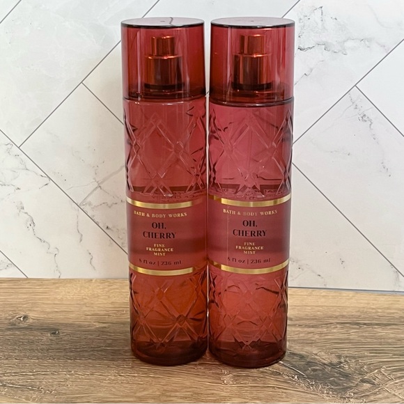 Bath & Body Works Other - NEW Bath & Body Works OH CHERRY 2 Two Piece‎ Set Lot Full Size Fine Mist Spray